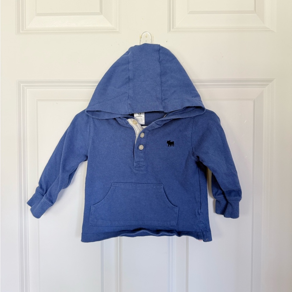 Carter's Blue Baby Boy Pullover Hoodie - Size 12 months